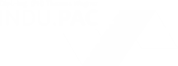 Logo INDU-PAC in weißer Farbe